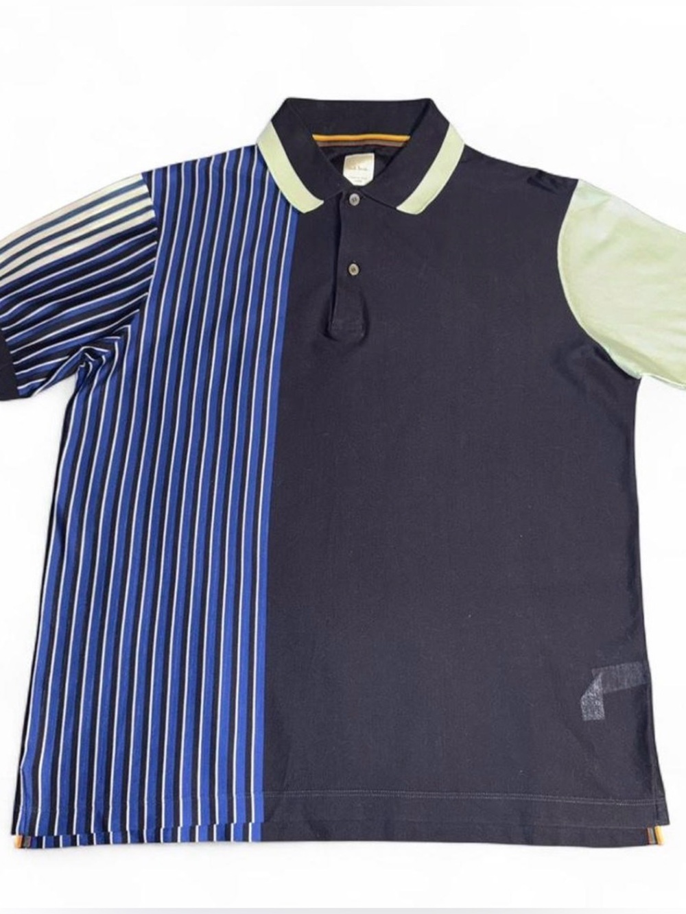 Paul Smith multicolor blue colorblocked polo shirt